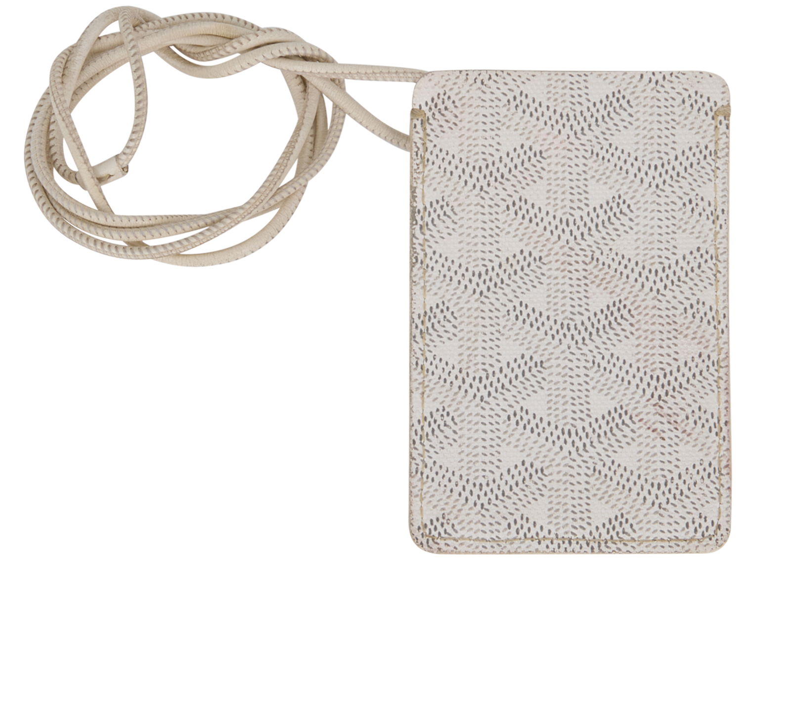 Goyard Goyardine Lanyard ID Holder, &pound;295, Accessories, White, Canvas, Back view